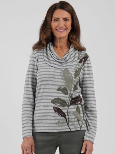 TIGI Stripe And Leaf Placement Top