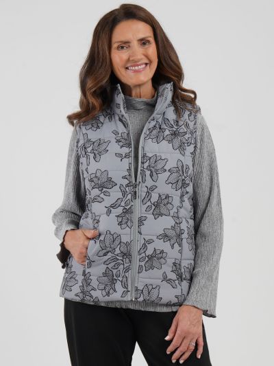 TIGI Floral Printed Gilet