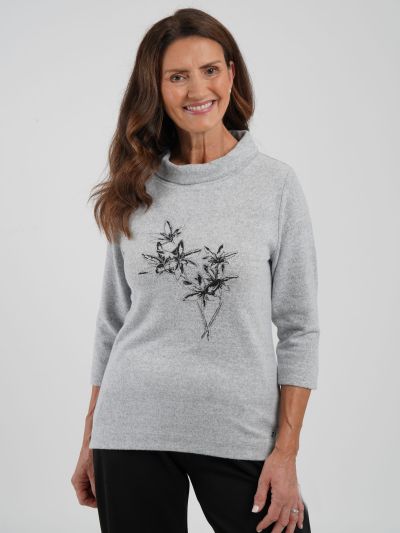 TIGI Lily Placement Cowl Neck Top