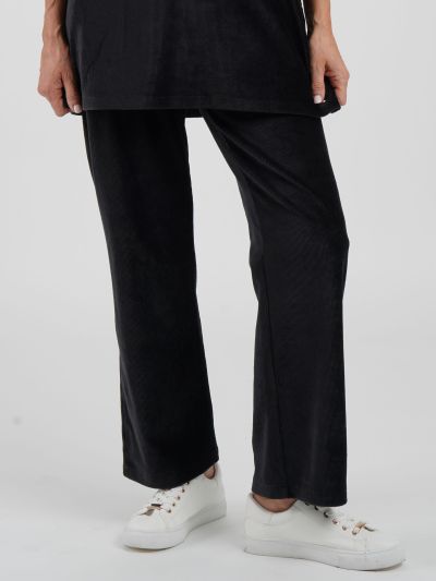 TIGI Rib Velour Wide Leg Trouser