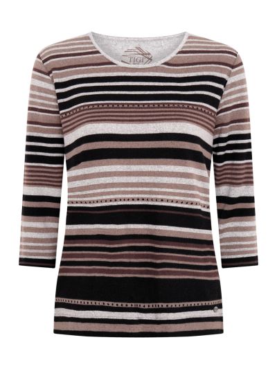 TIGI  Stripe Top With Diamantes