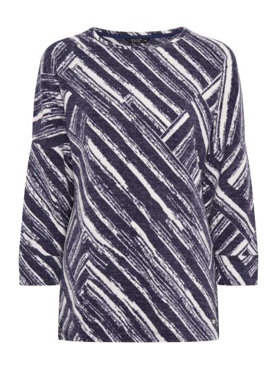 TIGI  All Over Striped Print Top