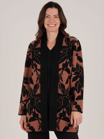 TIGI  Longline Floral Cardi