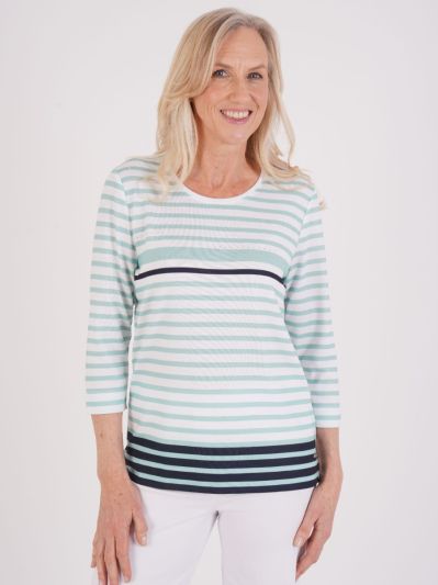 TIGI Stripe And Nailhead Detail Top