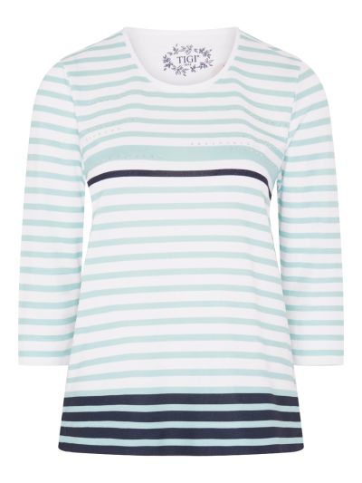 TIGI Stripe And Nailhead Detail Top