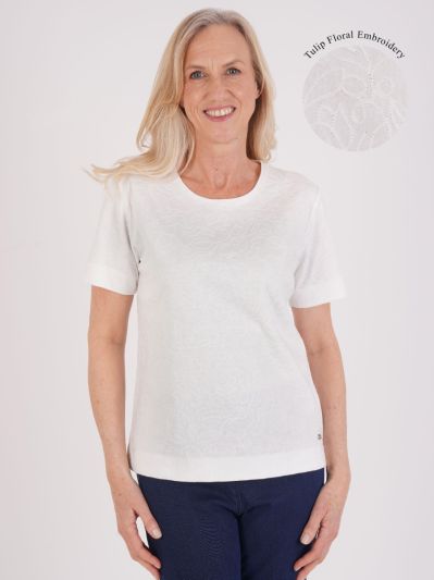 TIGI All Over Floral Embroidery Top