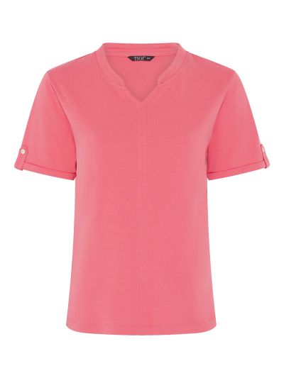 TIGI Pomegranate Notch Neck Top