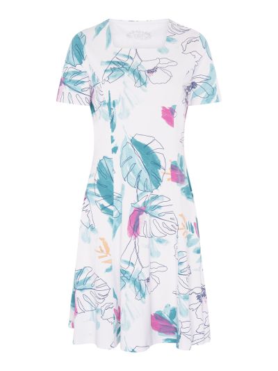 TIGI Palm Print Dress