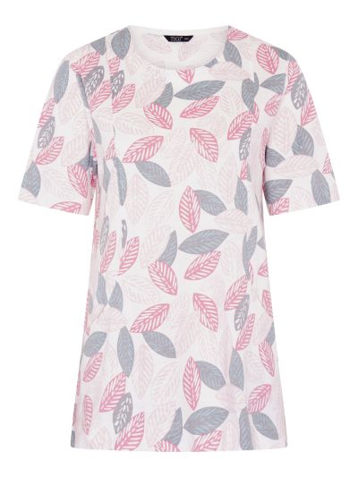 TIGI Curve Stitch Mod Eco Leaf Print Tunic
