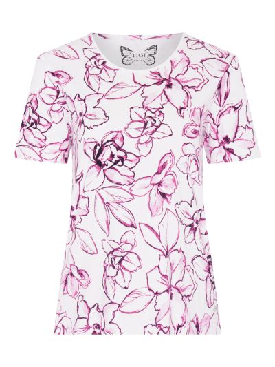 TIGI Sketch Orchid Print Top