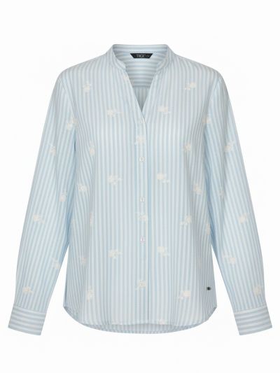 TIGI Stripe And Sprig Embroidery Shirt