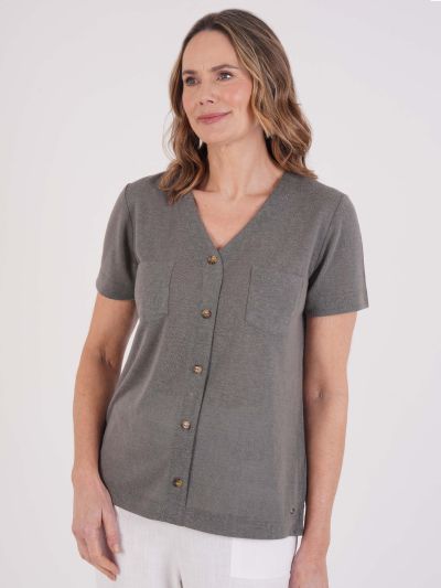 TIGI Patch Pocket Easy-wear Top