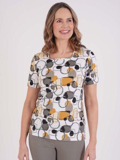 TIGI Mod Eco Abstract Print Top