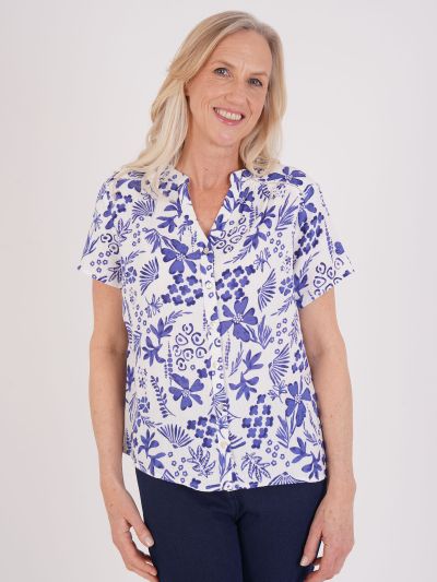 TIGI Delft Print Double Cotton Shirt