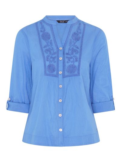 TIGI Embroidered Stitch Detail Blouse