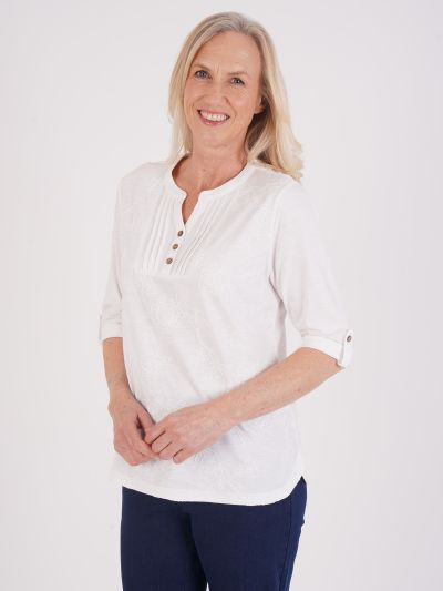TIGI Dori Embroidery Jersey Top