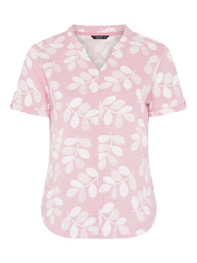 TIGI Pomegranate Mod Leaf Notch Neck Top