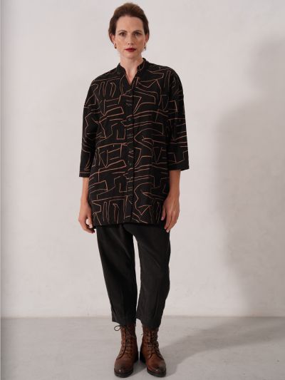 VIZ-A-VIZ  Corduroy Trousers- Charcoal