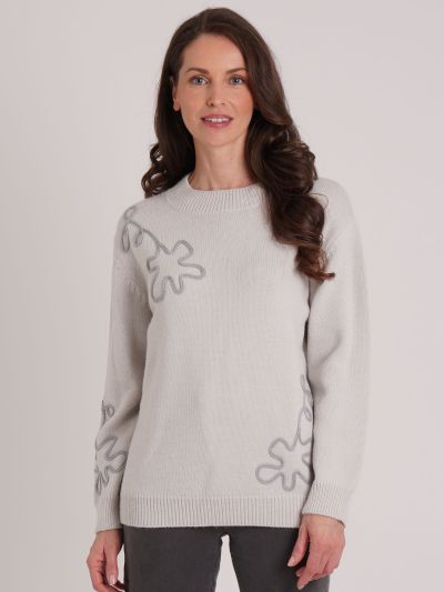 VIZ-A-VIZ Cornelli Crew Neck Jumper
