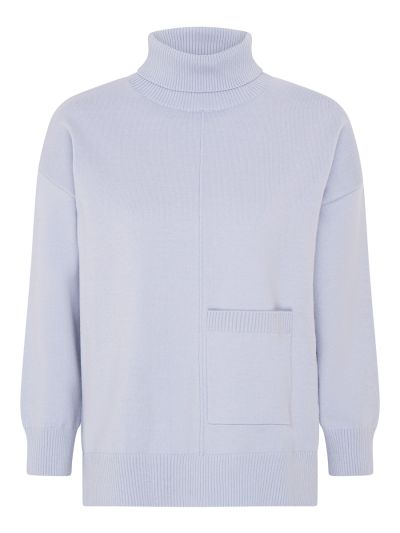 VIZ-A-VIZ Solid Cowl Jumper With Pocket Detail