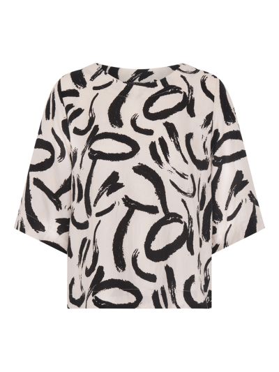 VIZ-A-VIZ Abstract Print Top