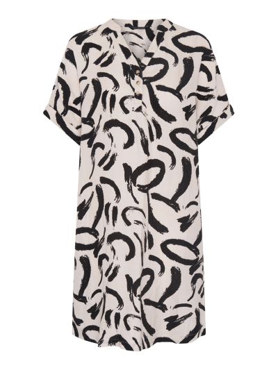 VIZ-A-VIZ Abstract Print Dress