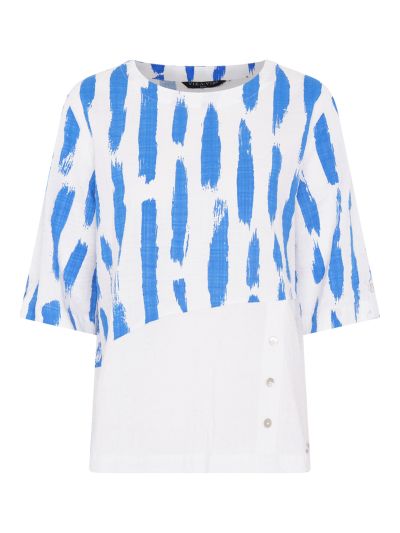 VIZ-A-VIZ Brushstroke Printed Top