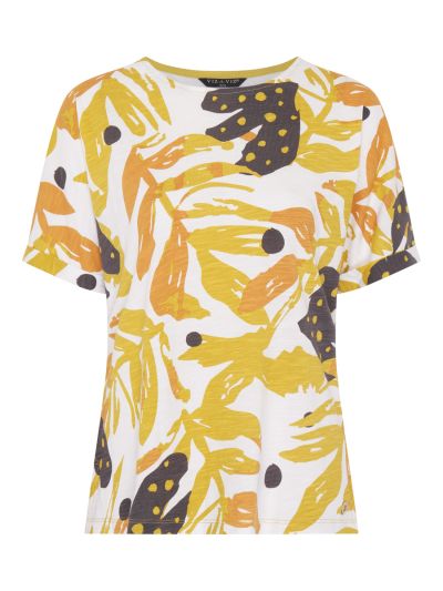 VIZ-A-VIZ Abstract Jungle Print Top