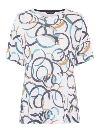 VIZ-A-VIZ Circular Abstract Printed Top