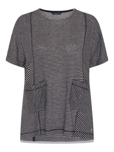 VIZ-A-VIZ Contrast Stipe Top