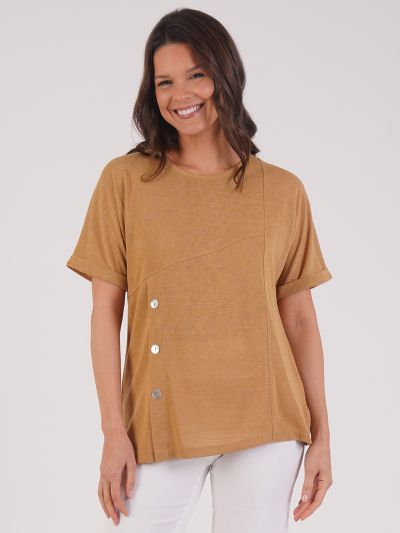 VIZ-A-VIZ Gold Asymmetric Top