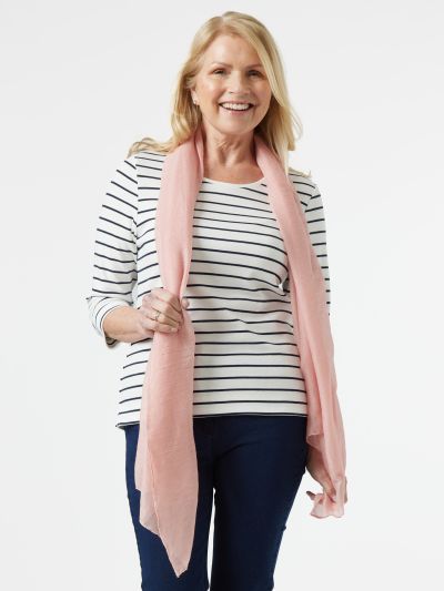 PENNY PLAIN  Blossom Pink Textured Scarf