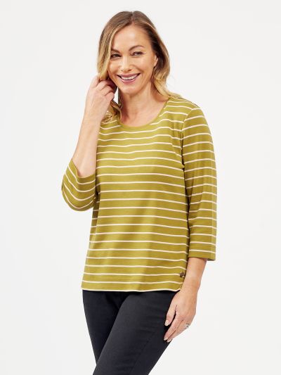 PENNY PLAIN  Forest Striped Top