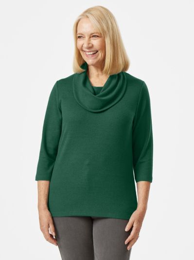 PENNY PLAIN  Essential Dragonfly Cowl Neck Top