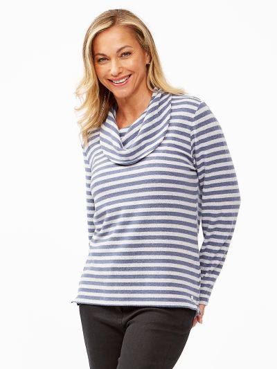 PENNY PLAIN  Supersoft Sky Cowl Top