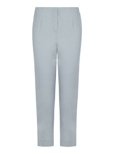 PENNY PLAIN  Grey Twill Cropped Trousers