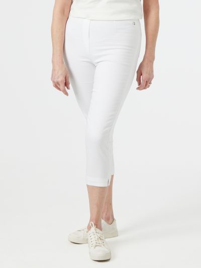 PENNY PLAIN  White Cropped Jeggings