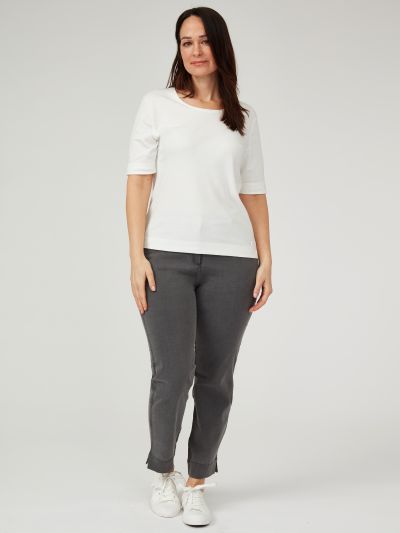 PENNY PLAIN Cotton Rich Chino - Pewter Wash