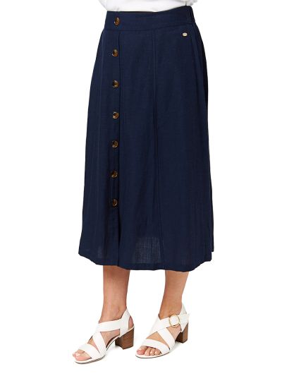 TIGI  French Navy Linen Skirt