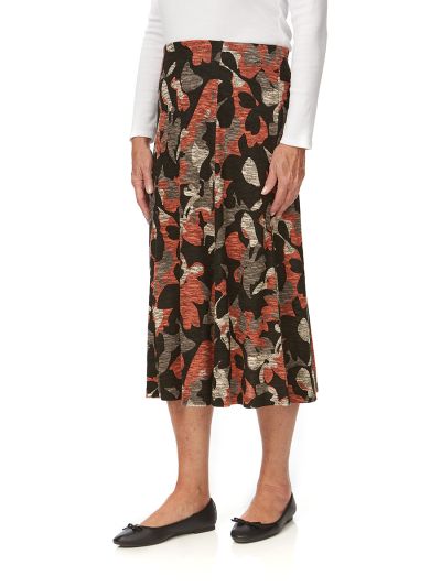VIZ-A-VIZ  Abstract Floral Print Skirt