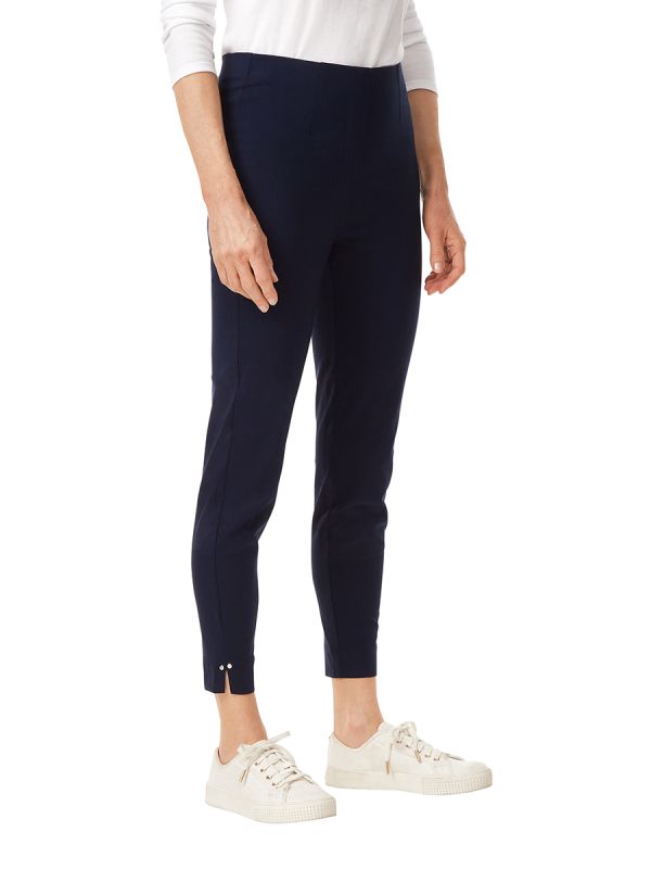 PENNY PLAIN French Navy Ankle Grazer Bengaline Trousers