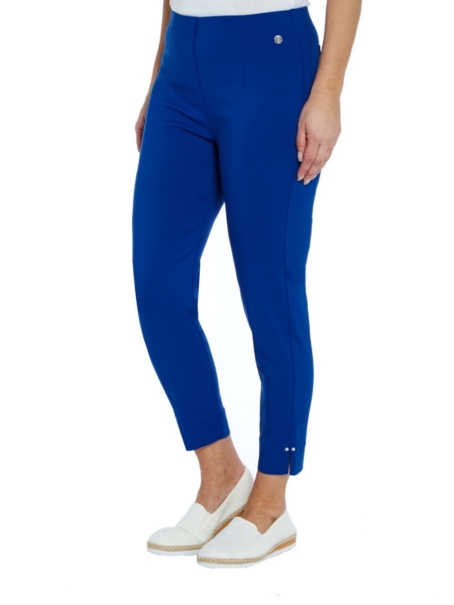 PennyPlain Cropped Bengaline Trousers Royal